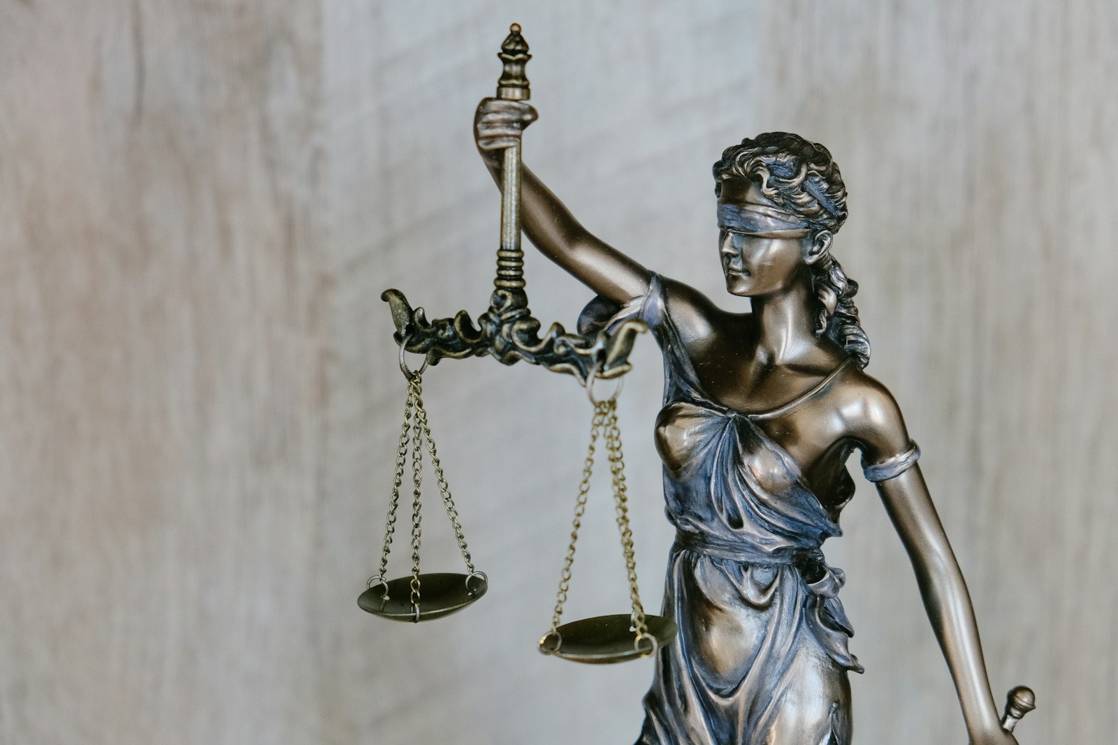 Scales of justice representing legal structure and balance